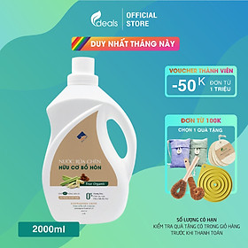 Nước rửa chén hữu cơ Bồ hòn Ecocare - 100% thực vật, không hóa chất, tinh dầu khử mùi, chăm sóc da tay, tiết kiệm nước 30% - Chai 2000ml