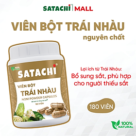 Bột Trái Nhàu Nguyên Chất SATACHI – 100% trái nhàu, không đường – Hộp 418g