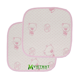 Combo 2 Tấm lót chống thấm 4 lớp VIETMAT size 30x30cm màu Hồng