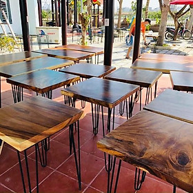 Mua Mặt Bàn Trà / Bàn Cafe Vuông Gỗ Me Tây Nguyên Tấm
