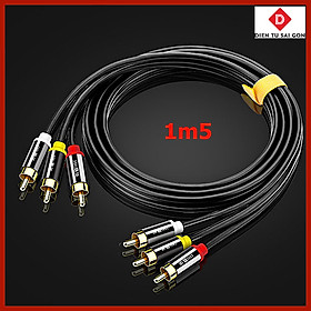 Mua Cáp hoa sen 2 đầu 3RCA dành cho tivi  DVD các đầu bọc nhôm JH-A110