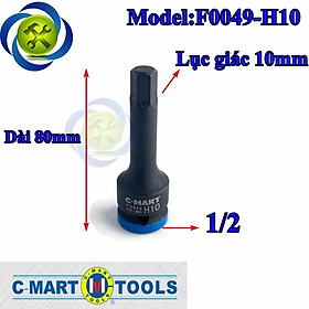 Mua Đầu tuýp đen lục giác 10mm C-Mart F0049-H10 loại 1/2 inch