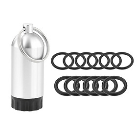 Mini Scuba Diving Cylinder Bottles with 12 O-rings Dive Key Chain Repair Kit