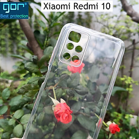 Ốp Lưng Dẻo Gor Cho Xiaomi Redmi 10 Trong Suốt, Có Gờ Bảo Vệ Camera, Hãng Gor - Hàng nhập khẩu