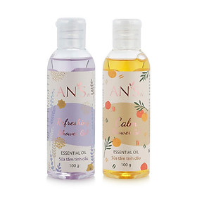 Combo Gel tắm tinh dầu thư giãn Refreshing và Calm 100g AN'Sw