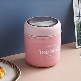 Mua Cốc Đựng Cháo TODOMOI Kèm Muỗng Hộp Đựng Cháo Canh Soup Bền Đẹp Có Tay Xách Nắp Đậy