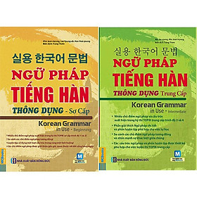 Combo 2 cuốn Ngữ pháp tiếng Hàn thông dụng (sơ cấp) + Ngữ pháp tiếng Hàn thông dụng (trung cấp) (Tặng kèm bookmark CR)