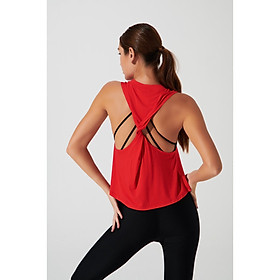 OLABEN Twisted Back Tank Áo Tank Top Yoga Gym Xoắn Lưng Nữ