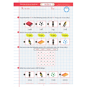 Phiếu Bài Tập Cuối Tuần Môn Tiếng Anh Lớp 1 (Theo Chương Trình Tiểu Học Mới) - HA