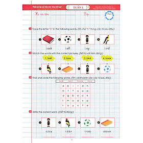 Sách Phiếu Bài Tập Cuối Tuần Môn Tiếng Anh Lớp 1 (Theo Chương Trình Tiểu Học Mới)