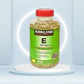 Viên uống bổ sung Vitamin E 400 IU - chai 500 viên, của Mỹ, làm đẹp da, chống lão hóa