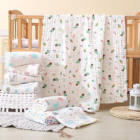 Khăn Tắm Xô sợi Tre Sơ Sinh 6 Lớp