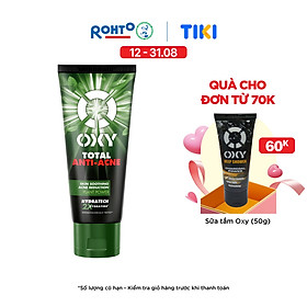 Sữa rửa mặt cho nam Oxy sạch sâu giảm mụn kiểm soát nhờn dạng kem Oxy Total Anti Acne 100g