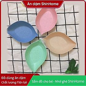 Mua Bát lúa mạch mini hình lá đựng đồ ăn dặm  nước chấm  gia vị (mẫu mỏng)