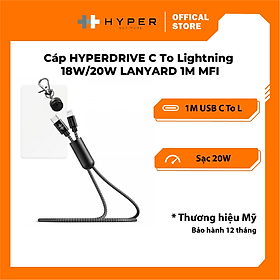 Cáp sạc cho iPhone Hyperdrive Keychain 1M Cable - Hàng chính hãng