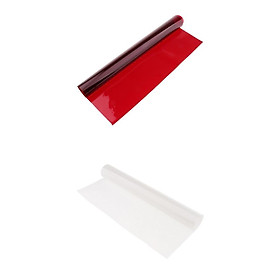 Clear Lighting Filter Gel Transparent Film Sheets Overlays Filter, Red+White