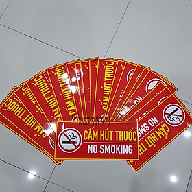 Bảng cấm hút thuốc in decal dán kích thước 15 x 40
