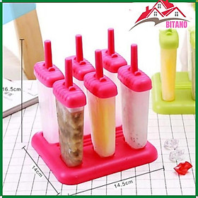 Mua Bộ Khuôn BITANO Làm Kem Tại Nhà  6 Que - Tặng Muỗng Ăn Inox ( Giao Màu Ngẫu Nhiên )