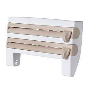 Kitchen Wall-Mounted Paper Towel Holder Cling Film Foil Roll Dispenser White