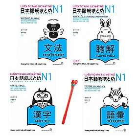 Ảnh bìa Combo Luyện Thi Năng Lực Nhật Ngữ N1: Ngữ Pháp, Từ Vựng, Hán Tự, Nghe Hiểu ( Tặng Kèm Bút )