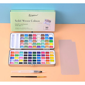 Màu nước ánh nhũ Siêu Cấp hộp Thiếc Full Giorgione 50/72/90/100 màu vẽ cute xinh yêu-B92