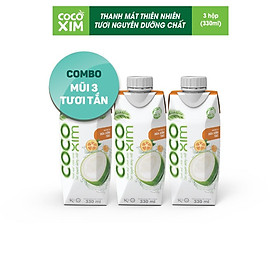 COMBO 3 MŨI TƯƠI TẮN-Dừa xiêm tắc Cocoxim 330ml/hộp