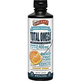 Barlean’s Seriously Delicious Total Omega, Orange Crème, 16-oz