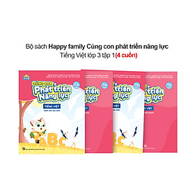 Nơi bán Bộ 4 cuốn Happy family Cùng con phát triển năng lực Tiếng Việt lớp 3 tập 1 - Giá Từ -1đ