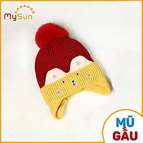 Set mũ nón khăn len trùm đầu cho bé trai - gái 1 2 3 4 5 6 7 8 tuổi mùa đông đẹp MySun