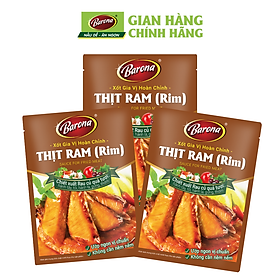 Combo 3 gói Xốt Gia vị hoàn chỉnh Barona - Thịt Ram 80gr