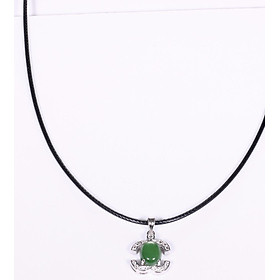 Mặt dây chuyền hoa văn đá ngọc bích mệnh hỏa, mộc - Ngọc Quý Gemstones