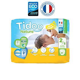 Tã bỉm dán trẻ em 3-6kg hữu cơ Tidoo gói 31 cái