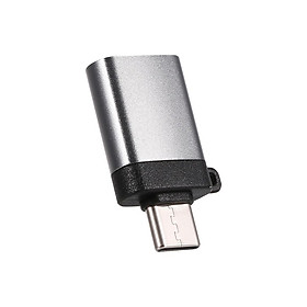 Type-C Adapter Type-C Male to USB3.0 Female OTG Connector Converter Plug and Play Support Mobile Phone Tablet Grey