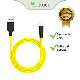 Cáp Sạc Nhanh Hoco X21 Plus 2.4A Dành Cho IP, Lõi Đồng Cao Cấp, Dây Siêu Dẻo, Chống Đứt Dây Dài 1m, 2m, Chống Cháy, Màu Sắc Bắt Mắt - Hàng Chính Hãng