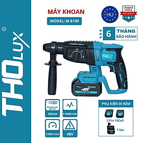 Mua Máy khoan bê tông pin Tholux M-8100 - 3 Chức Năng Khoan Đục Búa dùng pin 10 cell