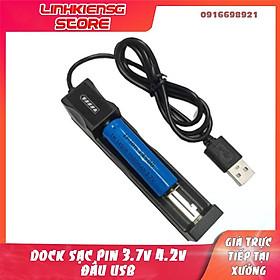 Bộ sạc đa năng 1 pin cổng USB dock sạc pin 3.7v 4.2v