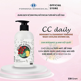 Dung Dịch Vệ Sinh Phụ Nữ CC Daily Feminine Wash Cooling And Refreshing Shower Gel (Bergamot & Cranberry) 330g