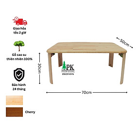 Mua Bàn gỗ cao su chân gấp bánh mì Phạm Khang - Màu Tự Nhiên/ Vàng Cherry - Kích thước từ 45 x 60 cm/ 50 x 70 cm/ 60 x 90 cm/ 60 x 120 cm