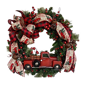 Christmas Wreath Red Garland Decoration for Window Wedding Holiday