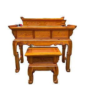 Mua Bộ ÁN GIAN 2 TẦNG Mẫu cong   Bộ Án gian thờ đẹp hiện đại  bộ thờ gỗ tràm   bàn thờ gia tiên gỗ  bàn thờ bàn cúng gỗ 2 TẦNG bàn thờ   bàn cúng mẫu cực đẹp