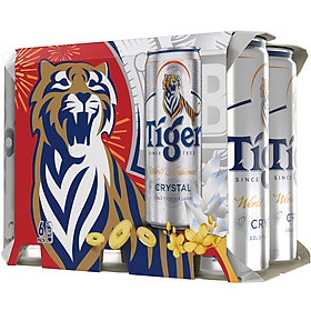 Lốc 6 Lon Tiger Crystal Lon Cao (330ml/Lon) - Bao Bì Xuân