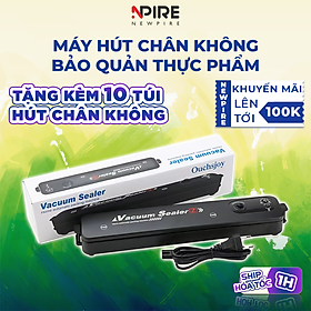 Máy Hút Chân Không Bảo Quản Thực Phẩm Vacuum Sealer Mini Cao Cấp, Tự Hàn Miệng Tiện Dụng Tặng Kèm Túi Hút