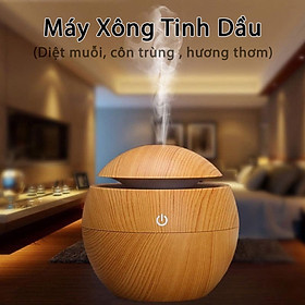 (Loại Tốt) Máy Xông Tinh Dầu Cỡ 10x10cm KhoNCC Hàng Chính hãng - Diệt Con Trùng - Hương Thơm Tỏa Ngát Khắp Phòng - NLVQ-3040-MXTD (Màu Gỗ Ngẫu Nhiên)