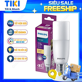 Bóng đèn LED Stick PHILIPS E27 - Kích thước nhỏ gọn, Thay thế hoàn hảo cho bóng đèn Compact - Hàng Chính Hãng