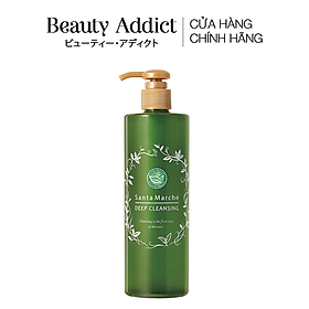 Gel Tẩy Trang Trà Xanh Nhật Bản Santa Marché Green Tea Deep Cleansing 400ml, Làm Sạch Sâu Bụi Bẩn,Tẩy Tế Bào Chết Trên Da, Loại Bỏ Đốm Nâu, Làm Sáng Da, Chiết Xuất Thực Vật Dưỡng Ẩm Da, Ngăn Lão Hóa