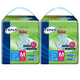 Combo 2 Gói Tã Dán Người Lớn Tena Value Size M M12 (12 Miếng)
