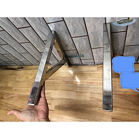 1 đôi ke đỡ đợt . con sơn đỡ kính gỗ. giá treo đợt gỗ Inox