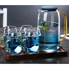 Mua Set bình thủy tinh chịu nhiệt xanh đại dương