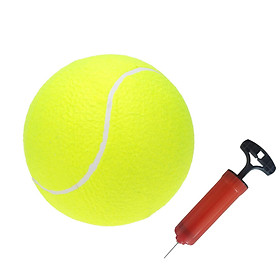 9.5‘’ Tennis Balls Inflatable Tennis Ball with Pump Dog Toy Balls For Signature Children Adult Pets Dogs Cats Fun