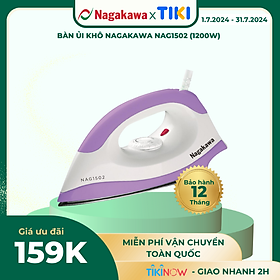 Mua Bàn Ủi Khô Nagakawa NAG1502 (1200W) - Màu Ghi - Hàng Chính Hãng